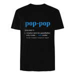 Pop Pop Gifts Grandpa Fathers Day in Black - back view