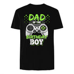 Dad of The Birthday Boy Matching Video Gamer Birthday Party in Black - back view