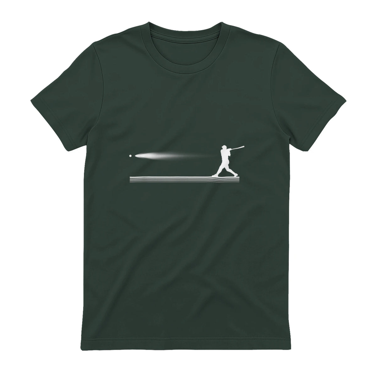 Baseball Apparel - Baseball T-Shirt in Forest Green - back view