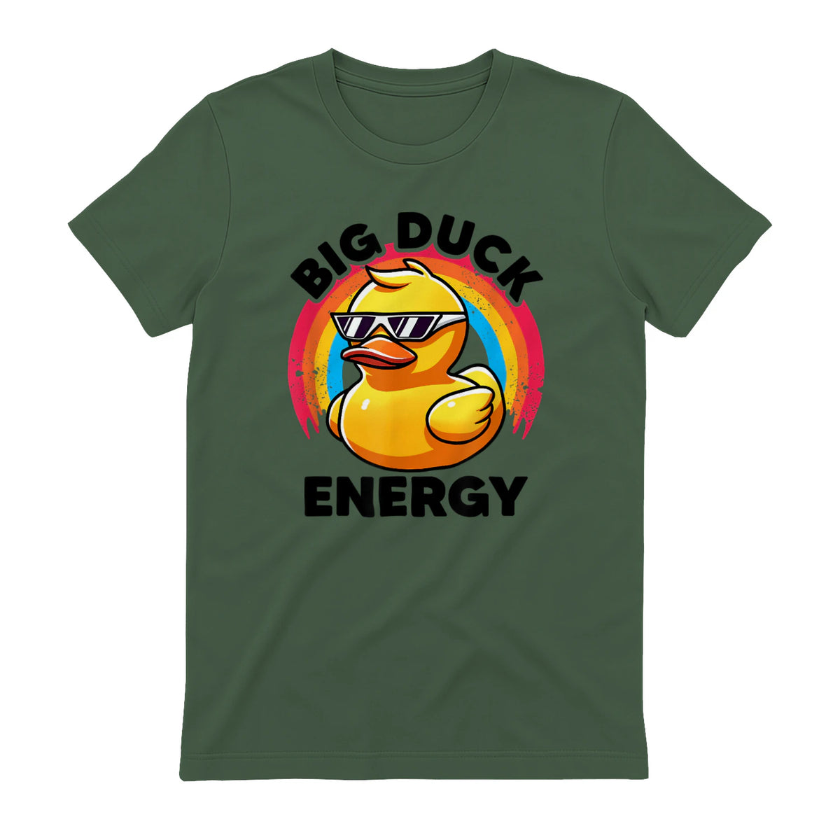 Big Duck Energy Duckie I Love Ducks Lovers Canard en caoutchouc in Military Green - back view