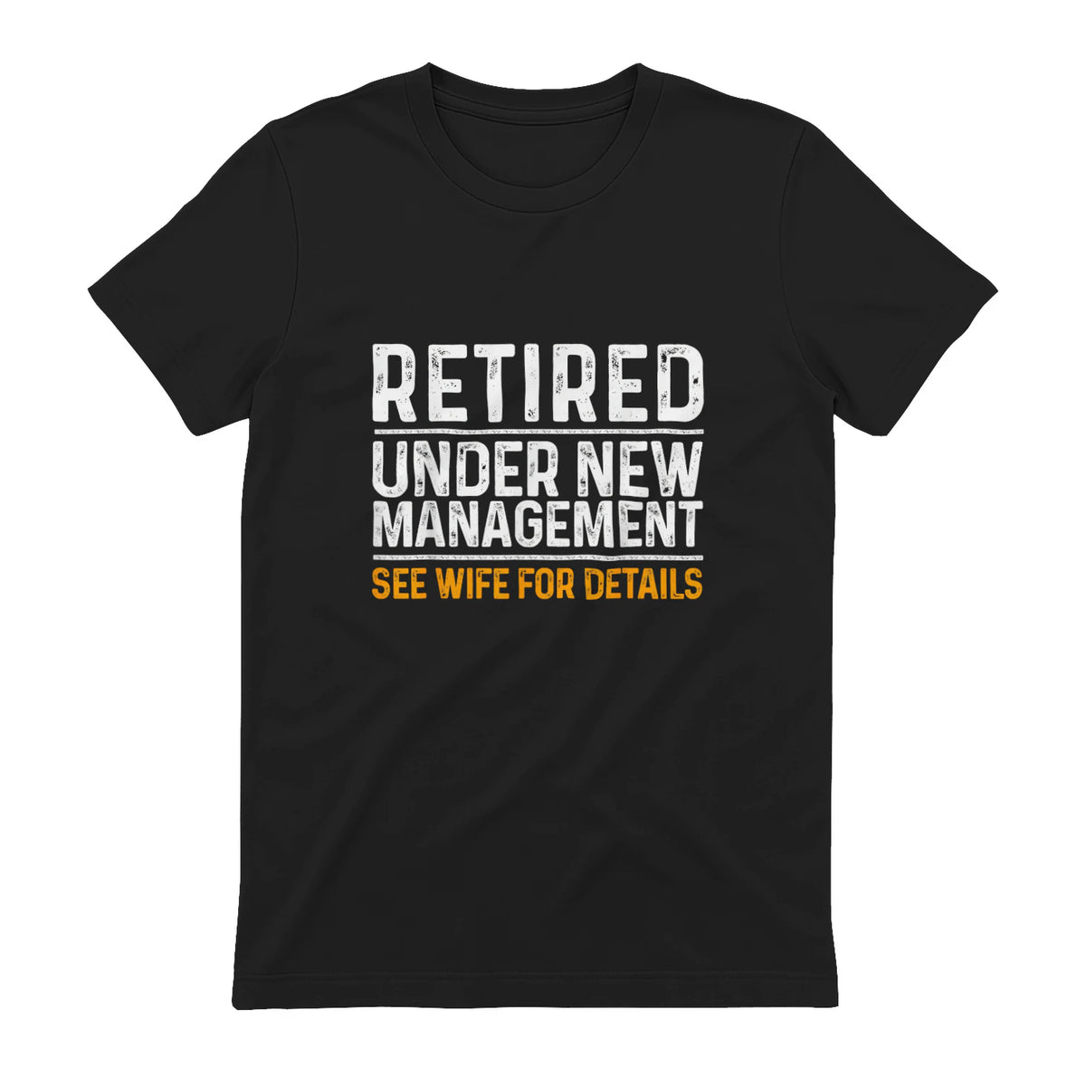 Funny Retirement Party Men's T-Shirt - Dad Humor, Classic Fit, Short Sleeve - Black in Black - back view
