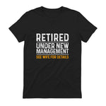 Funny Retirement Party Men's T-Shirt - Dad Humor, Classic Fit, Short Sleeve - Black in Black - back view