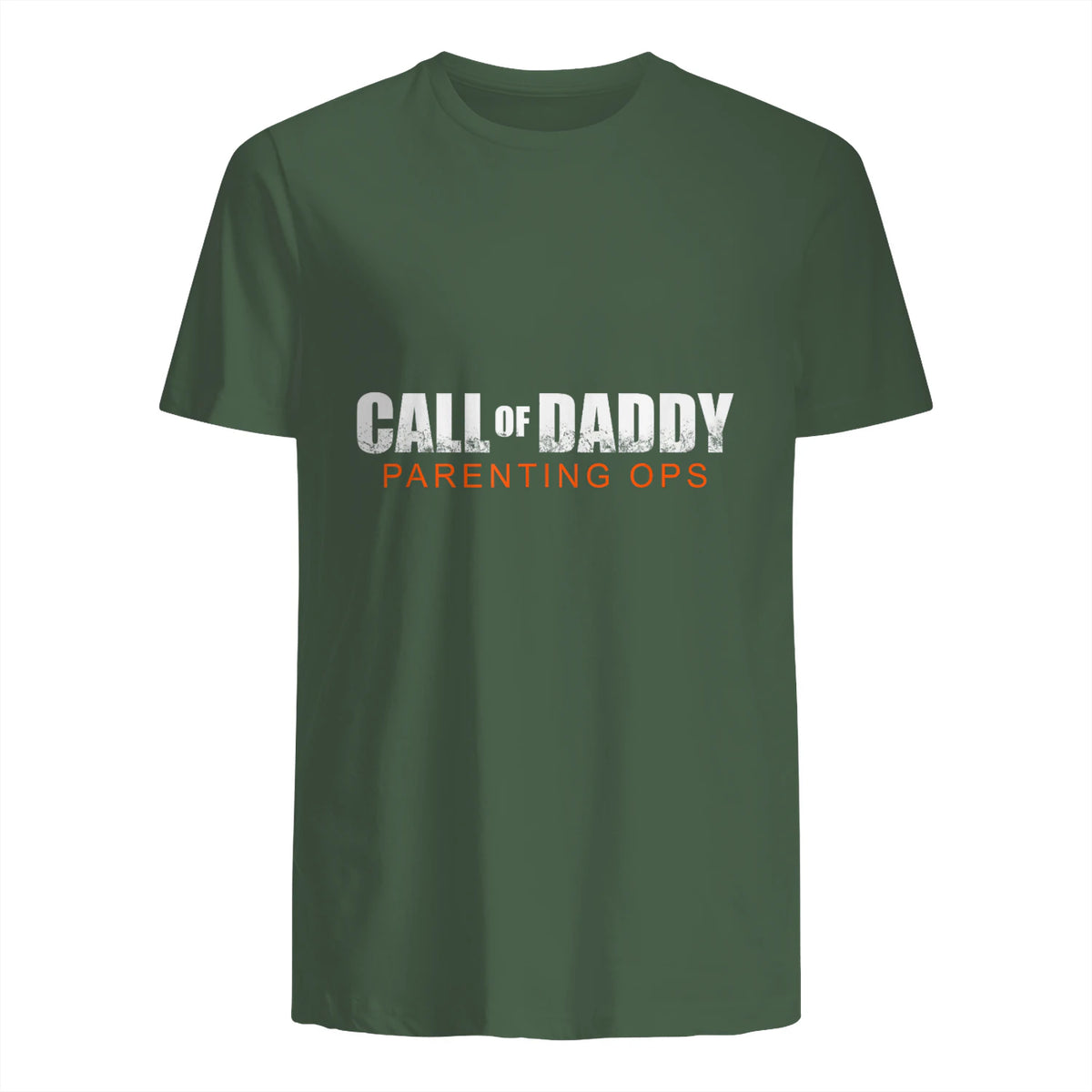 Gamer Dad Call of Daddy Call of Dad Parenting Ops in Military Green - back view