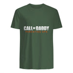 Gamer Dad Call of Daddy Call of Dad Parenting Ops in Military Green - back view