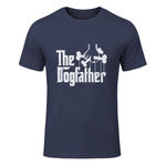 The Dogfather Dog Dad Dog Lover in Heather Navy - front view