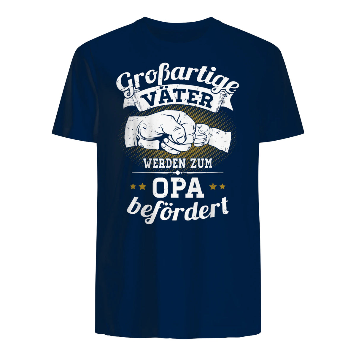Großartige Väter werden zum Opa befördert Enkel Bester Papa in Navy - back view