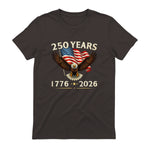 Patriotic Eagle Independence Anniversary T-Shirt in Dark Chocolate - back view
