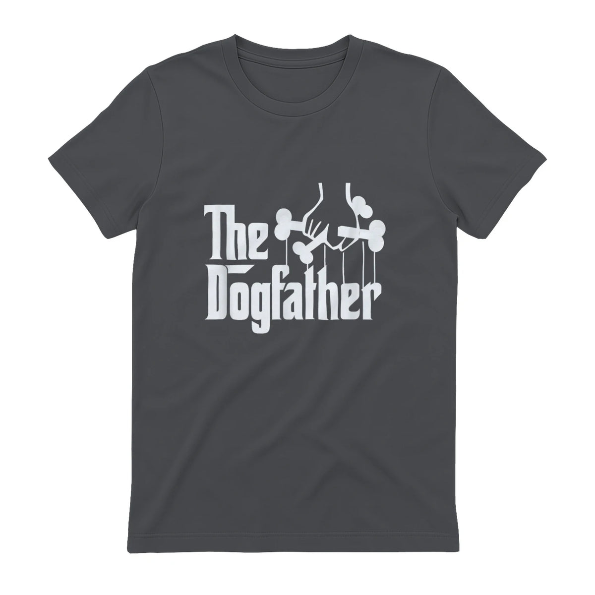 The Dogfather Dog Dad Dog Lover in Charcoal - back view