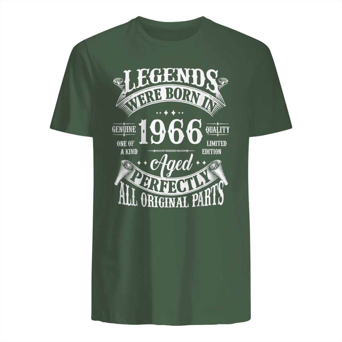 Vintage Sixtieth Birthday Shirt T-Shirt in Military Green - back view