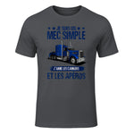 Camion et Routier, mec Simple, Chauffeur Poids Lourds in Charcoal - front view