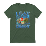 I Eat Cement Funny Cat Meme Internet Memes Funny Memes Gen-Z T-Shirt in Military Green - back view