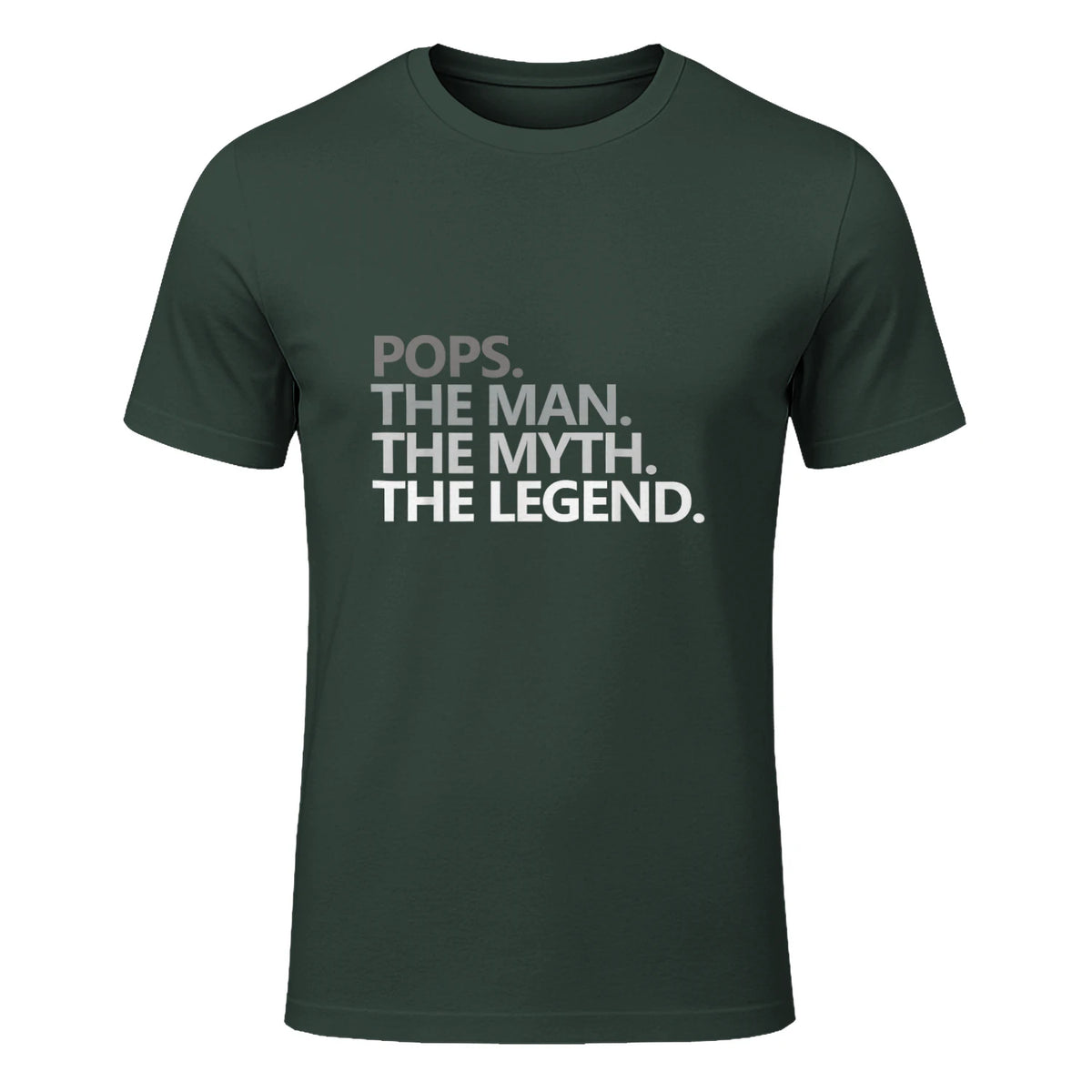 POPS GRANDPA DAD BIRTHDAY Father's Day Funny Men Gift in Forest Green - front view