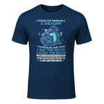 Five Signs I'm Probably a Dragon T-Shirt in Navy - front view