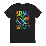 Seeing the World Differently Autism Awareness Infinity in Black - back view