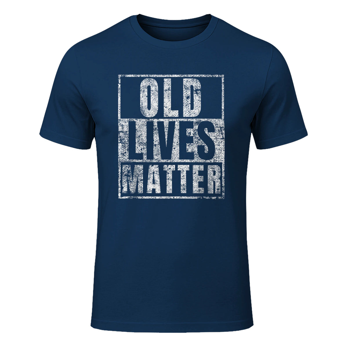 Old Lives Matter Funny Birthday Party Gag Gift for Dad in Navy - front view