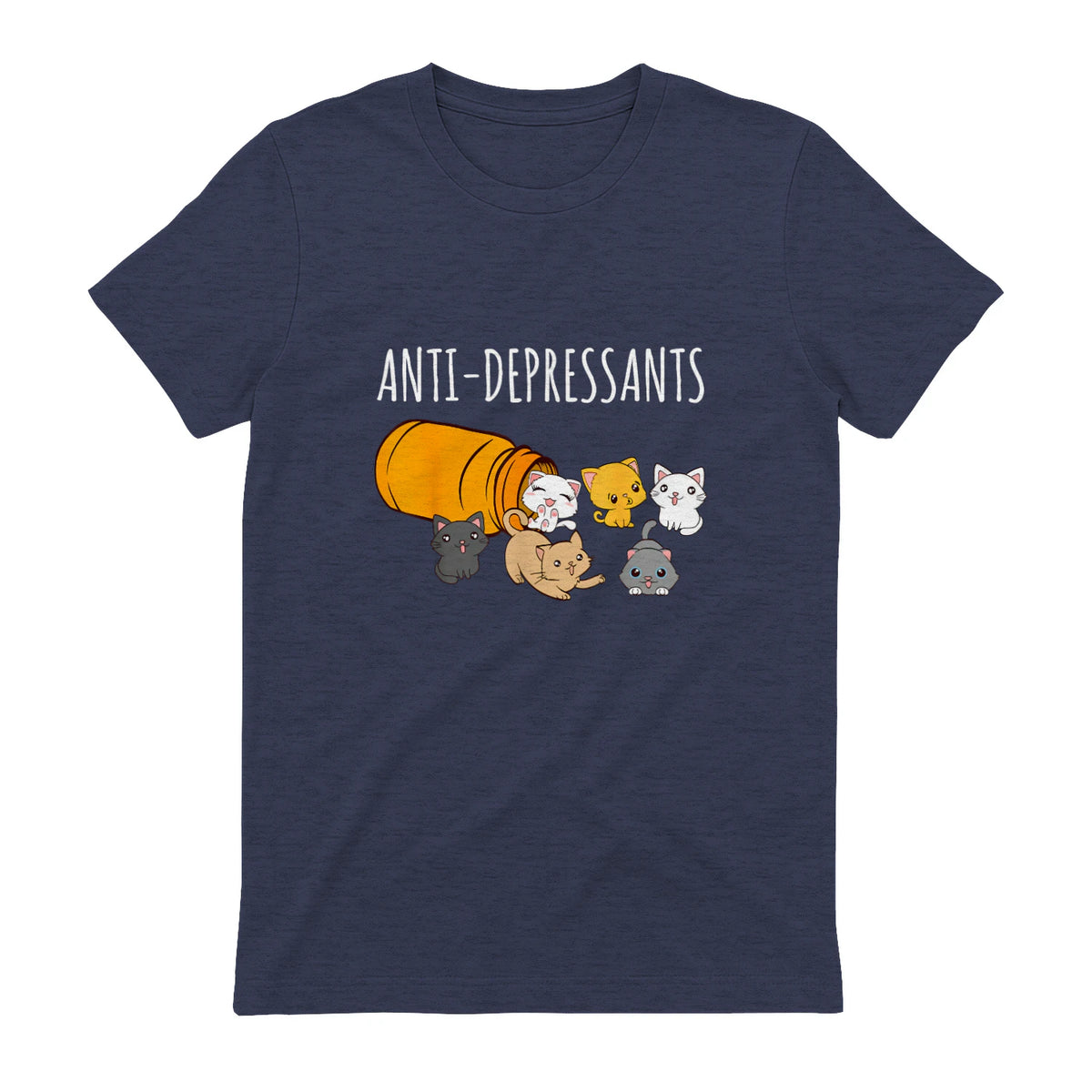 Anti-dépresseurs Chat Collection Chats Kitty Cat in Heather Navy - back view