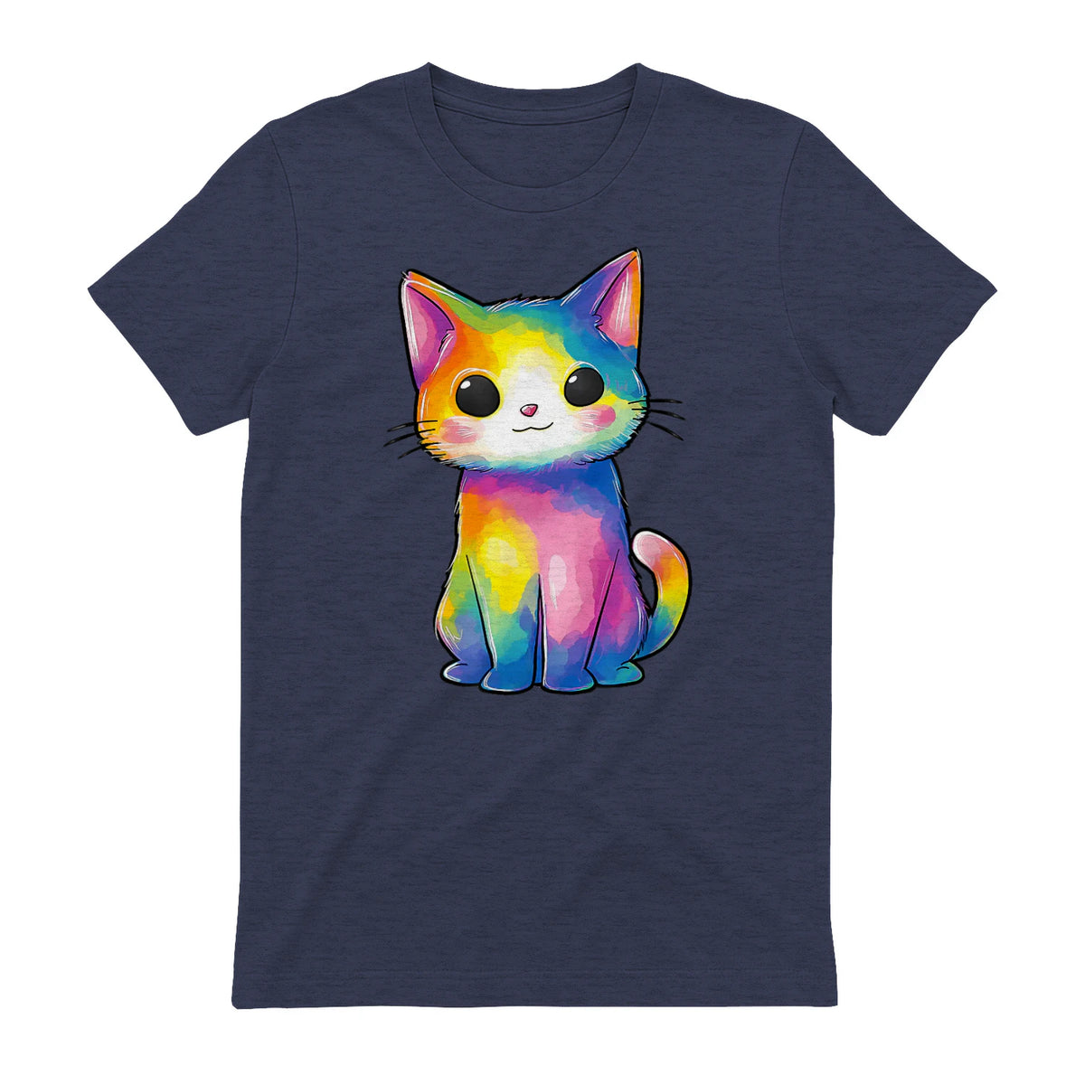 Aquarelle colorée pour Les Amoureux des Chats in Heather Navy - back view