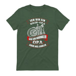 Biker-Opa wie normaler Opa Aber viel Cooler - Motorrad Shirt in Military Green - back view