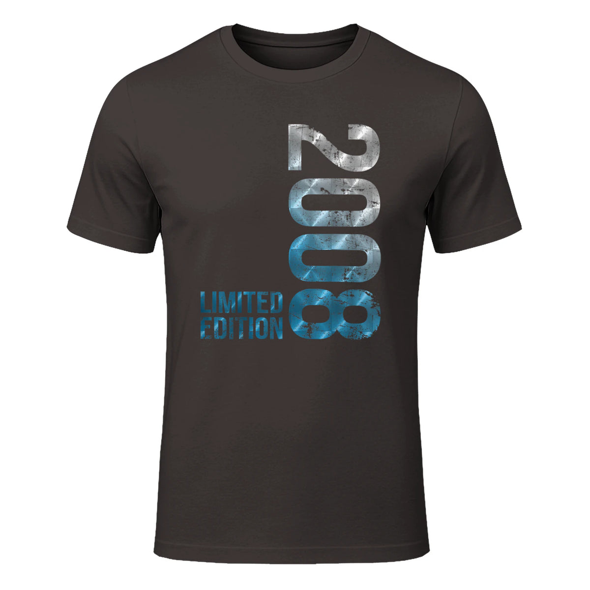 Vintage Eighteenth Birthday Gift T-Shirt in Dark Chocolate - front view