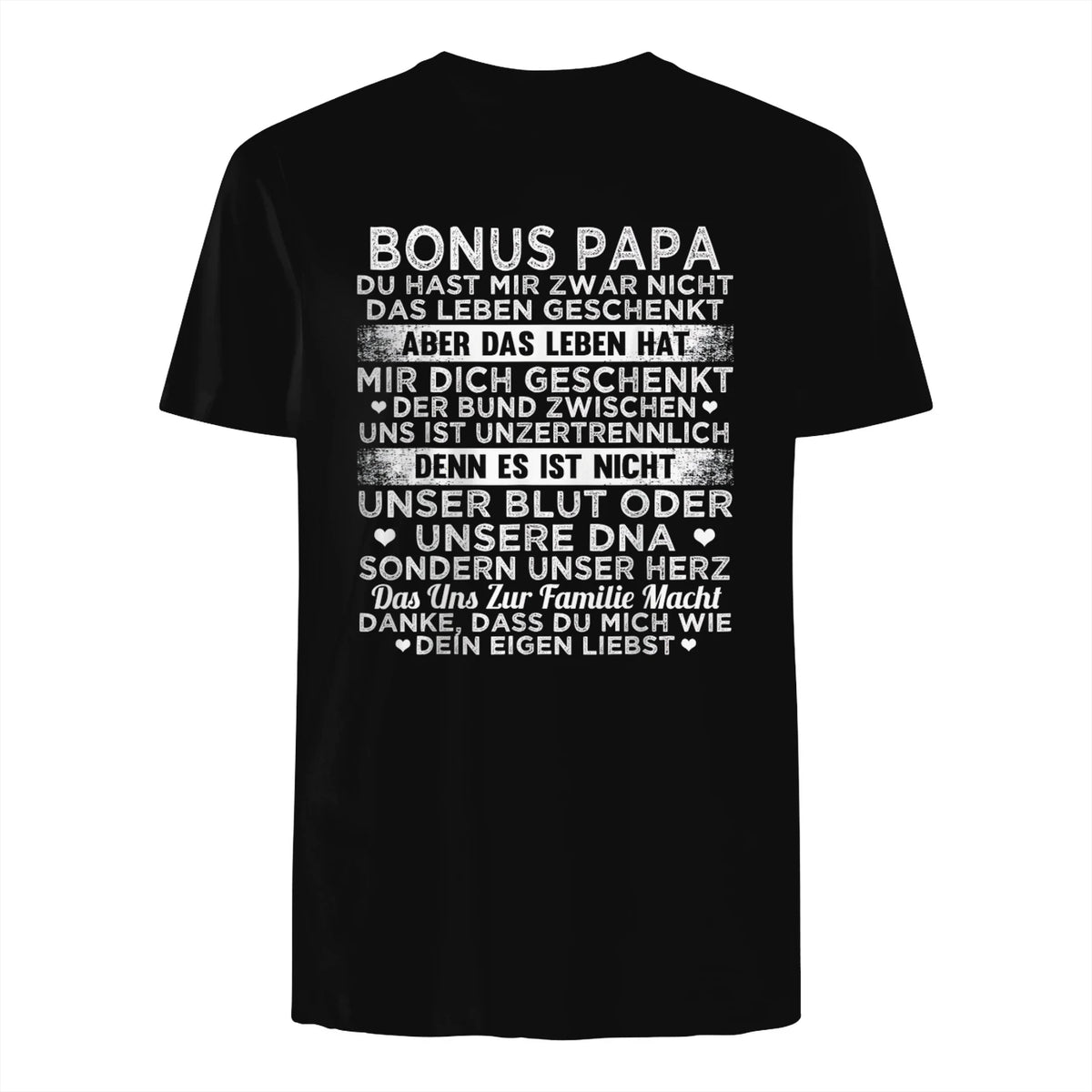 Bonus Papa du hast mir zwar nicht das leben geschenkt Spruch in Black - back view