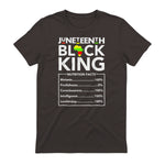 Juneteenth Black King Nutritional Facts Melanin Men Father in Dark Chocolate - back view