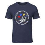 Autism We are All Under The Same Stars Space Astronaut in Heather Navy - front view
