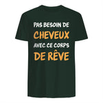 Calvitie Humour Papa Chauve in Forest Green - back view