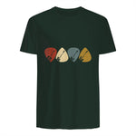 Gitarren-Auswahl-Gitarrist Retro Vintage für Gitarrenliebhaberinnen, Schwarz, S, Kurzarm, , Herren, Retro in Forest Green - back view