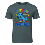 Kids Autism Awareness is My Superpower Boys in Dark Heather - front view