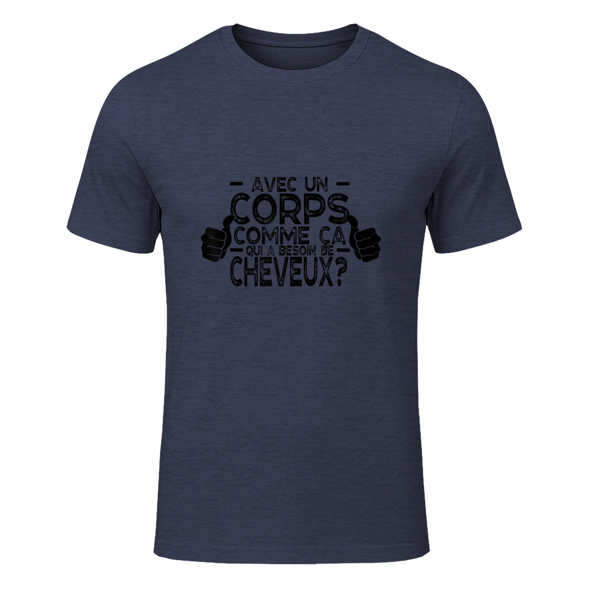 avec Un Corps comme ça, Qui a Besoin de Cheveux in Heather Navy - front view