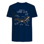 Black Night Leopard Gecko Lézard Reptile Anatomie drôle animal de compagnie in Navy - back view