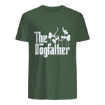 The Dogfather Dog Dad Dog Lover in Military Green - back view