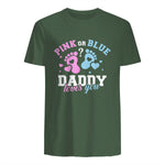 Gender Reveal Daddy dad in Military Green - back view
