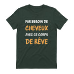 Calvitie Humour Papa Chauve in Forest Green - back view