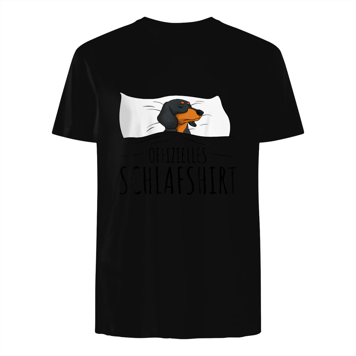Offizielles Schlafshirt Schlafanzug Dackel Hund Geschenkidee in Black - back view