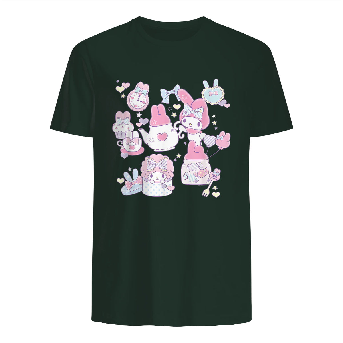 Sanrio My Melody Sweet Pink Tea Party in Forest Green - back view