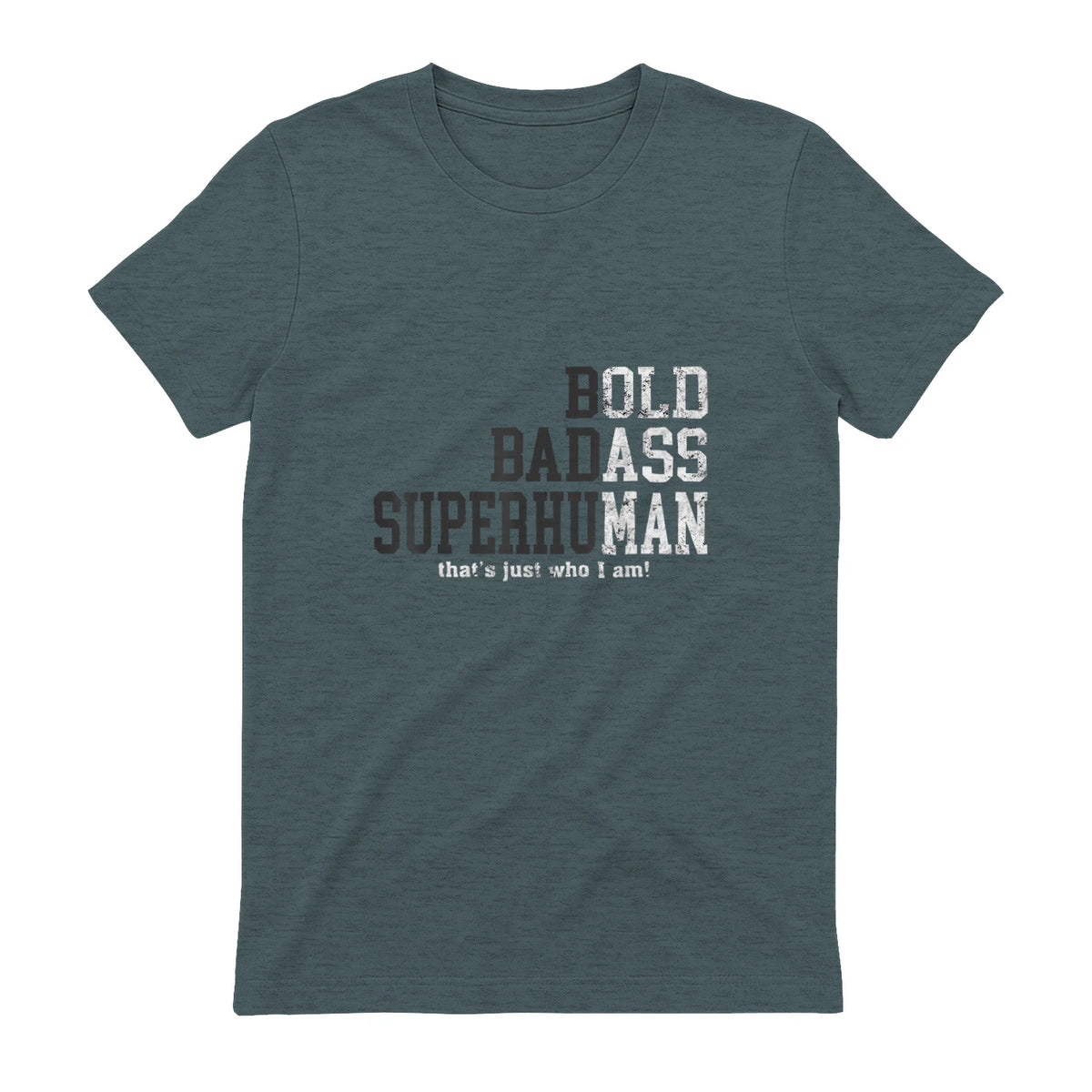 Funny Dad Husband Father's Day T-Shirt in Dark Heather - back view