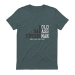 Funny Dad Husband Father's Day T-Shirt in Dark Heather - back view