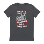 Biker-Opa wie normaler Opa Aber viel Cooler - Motorrad Shirt in Charcoal - back view