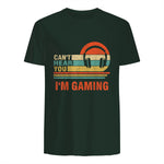 Funny Gamer Gift Headset Can't Hear You I'm Gaming in Forest Green - back view