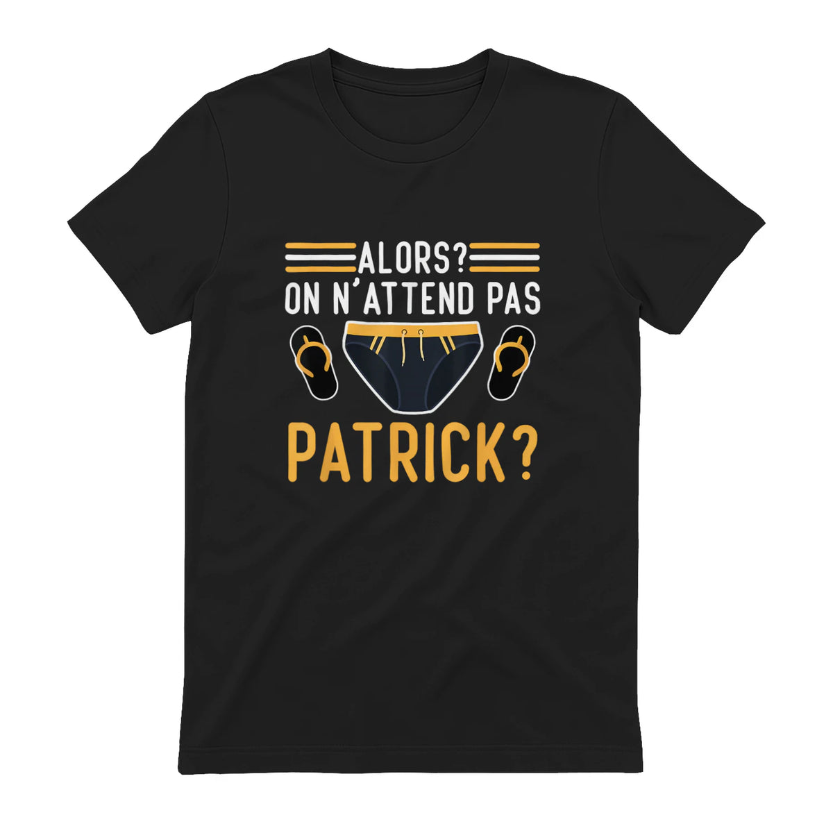Alors on n'attend Pas Patrick in Black - back view