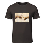 Creation of Adam Michelangelo Die Erschaffung Adams Kunst in Dark Chocolate - front view
