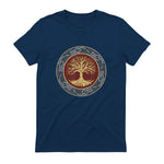 Baum des Lebens Wikinger keltischer Lebensbaum nordisch Halbarm in Navy - back view