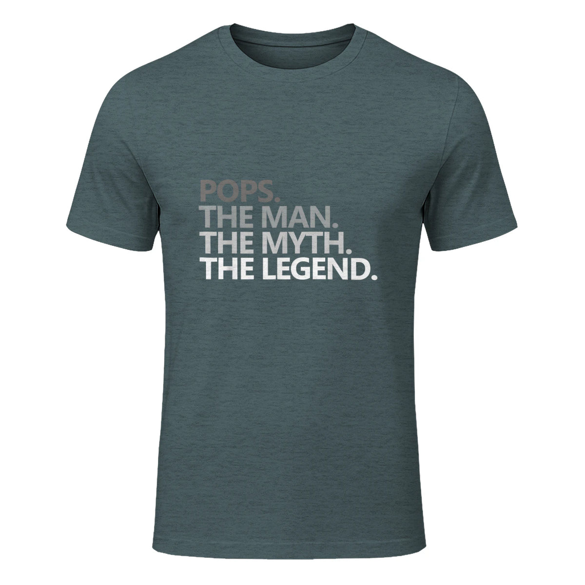 POPS GRANDPA DAD BIRTHDAY Father's Day Funny Men Gift in Dark Heather - front view