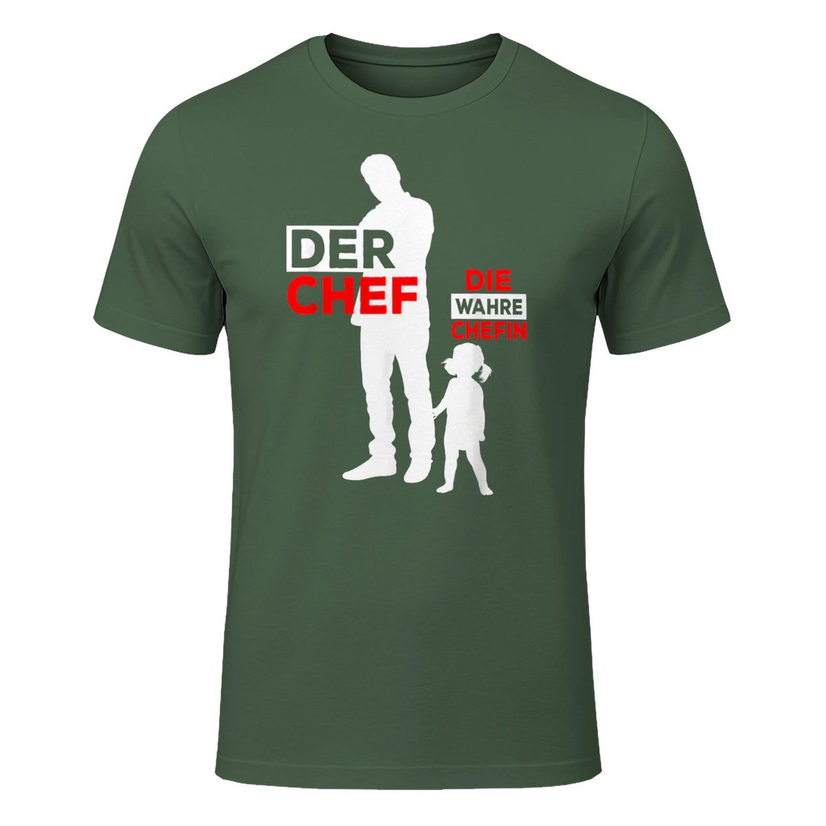 Vater Tochter Partnerlook Vatertag Papa Tochter in Military Green - front view