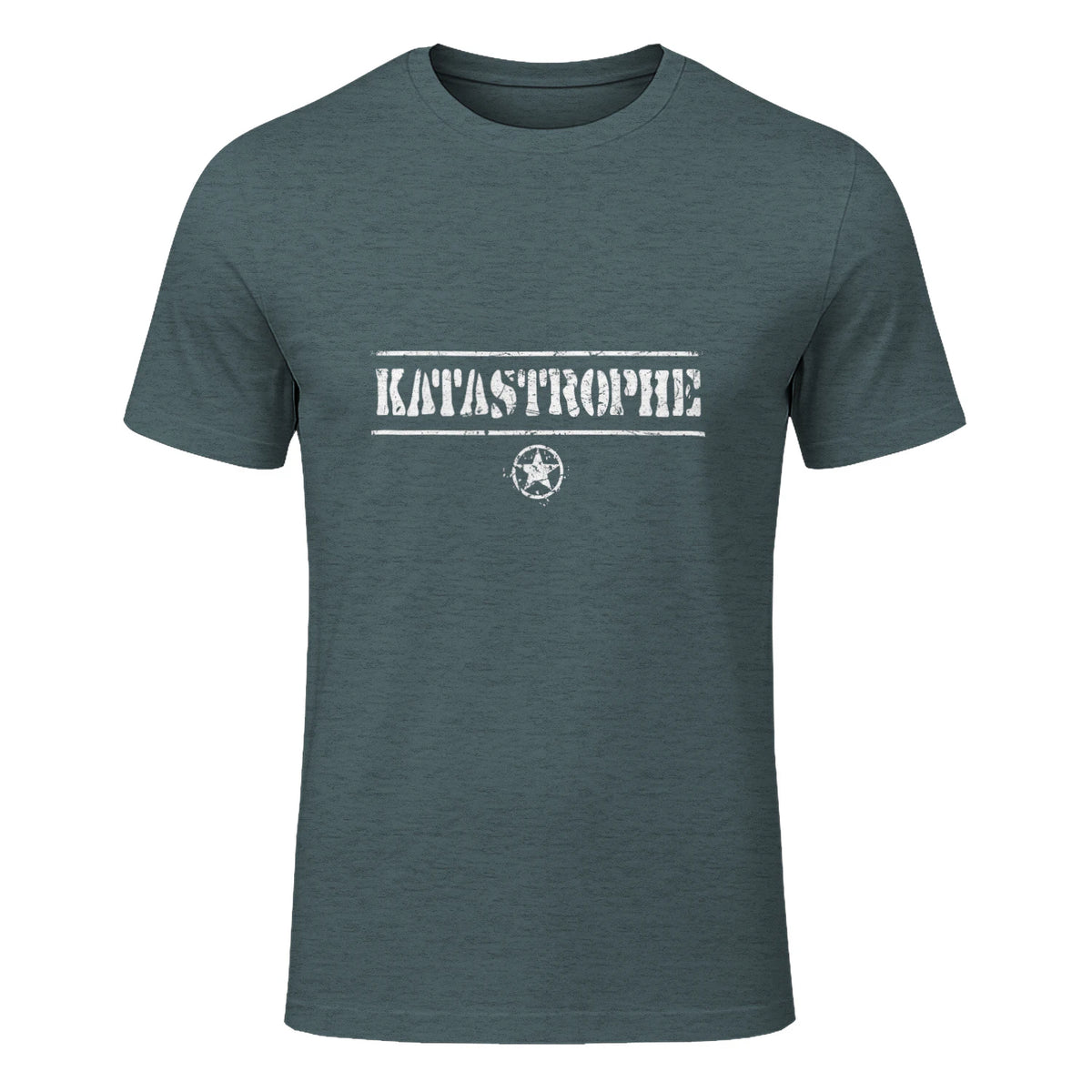 Katastrophe Alter, lustiger Spruch, USA Militär,Army in Dark Heather - front view