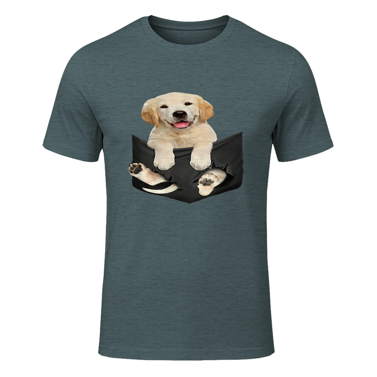 Cadeaux pour les amoureux des chiens Golden in Pocket in Dark Heather - front view