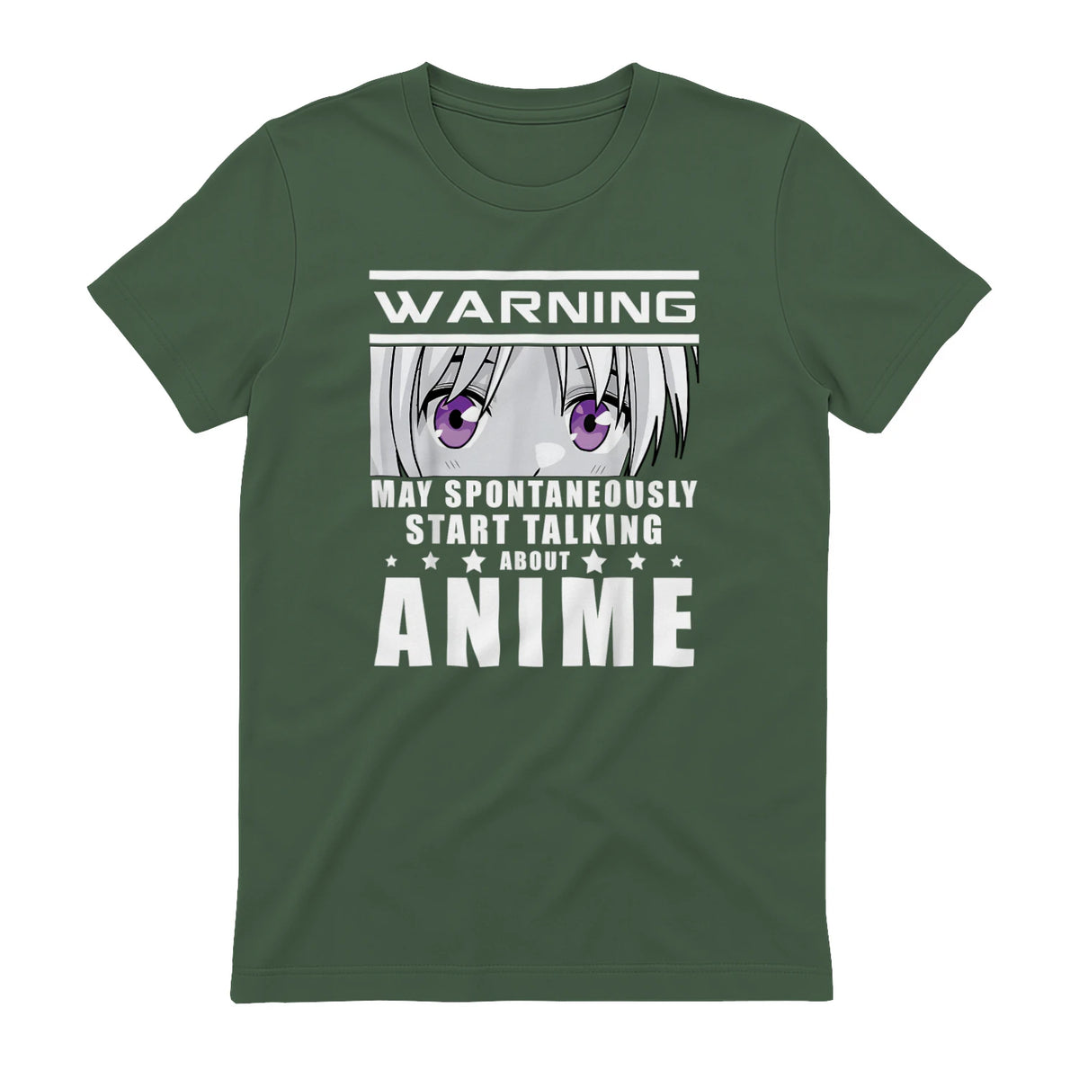 Warning May Spontaneously Start Talking About Anime in Military Green - back view