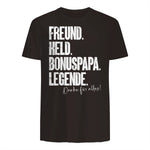 Bonuspapa Bester Stiefpapa Stiefvater Bonus Papa T-Shirt in Dark Chocolate - back view