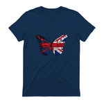 Union Jack Butterfly Butterflies Flag Wings British UK Flag in Navy - back view